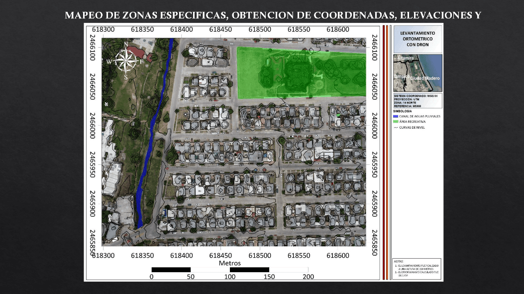 Ortofoto georreferenciada obtenida con dron